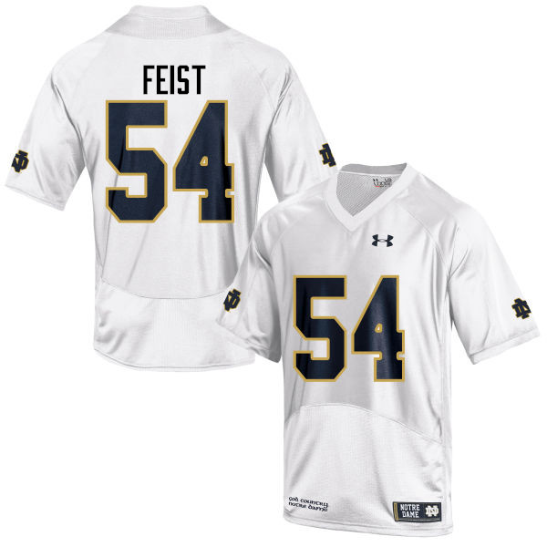 Men #54 Lincoln Feist Notre Dame Fighting Irish College Football Jerseys-White